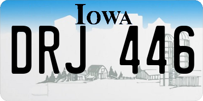 IA license plate DRJ446