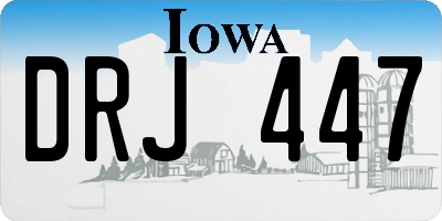 IA license plate DRJ447