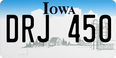 IA license plate DRJ450