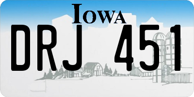 IA license plate DRJ451