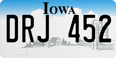 IA license plate DRJ452