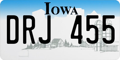 IA license plate DRJ455