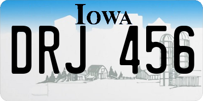 IA license plate DRJ456