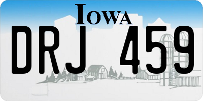 IA license plate DRJ459