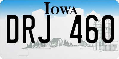 IA license plate DRJ460