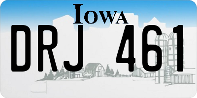 IA license plate DRJ461