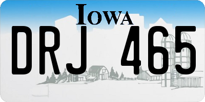IA license plate DRJ465