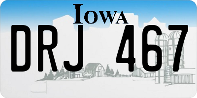 IA license plate DRJ467
