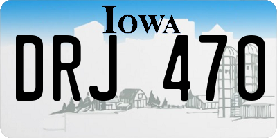 IA license plate DRJ470