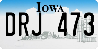 IA license plate DRJ473