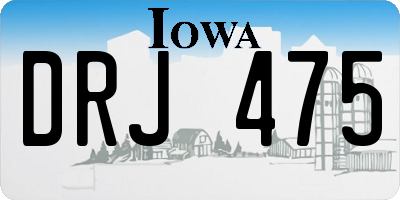 IA license plate DRJ475