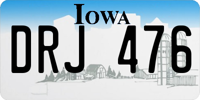 IA license plate DRJ476
