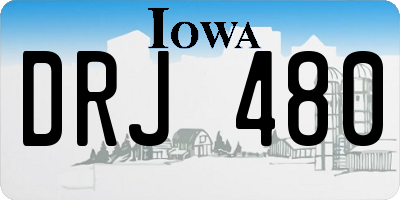 IA license plate DRJ480