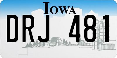 IA license plate DRJ481