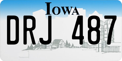 IA license plate DRJ487