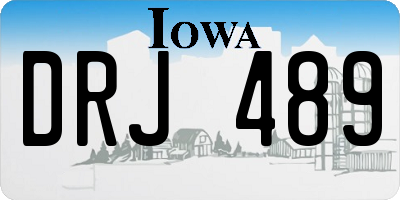 IA license plate DRJ489