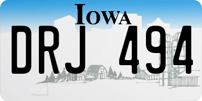 IA license plate DRJ494