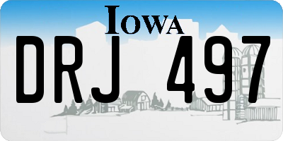 IA license plate DRJ497