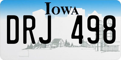 IA license plate DRJ498
