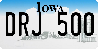 IA license plate DRJ500