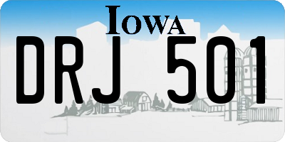 IA license plate DRJ501