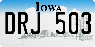 IA license plate DRJ503