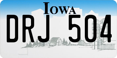 IA license plate DRJ504