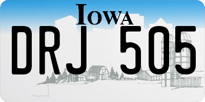 IA license plate DRJ505