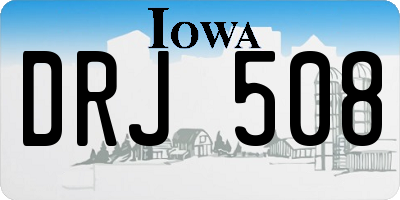 IA license plate DRJ508