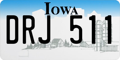 IA license plate DRJ511