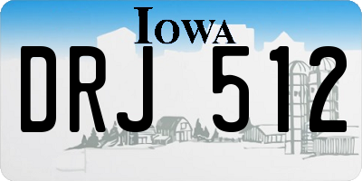 IA license plate DRJ512