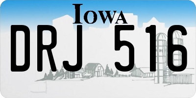 IA license plate DRJ516
