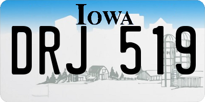 IA license plate DRJ519