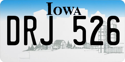 IA license plate DRJ526