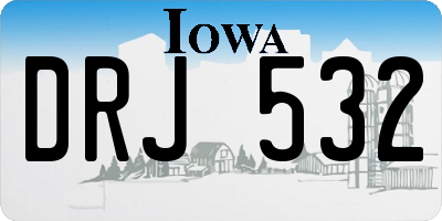 IA license plate DRJ532