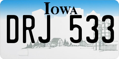 IA license plate DRJ533