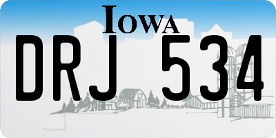 IA license plate DRJ534