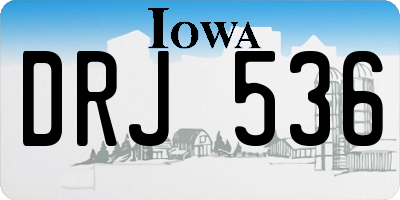 IA license plate DRJ536