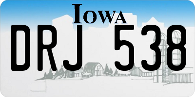 IA license plate DRJ538