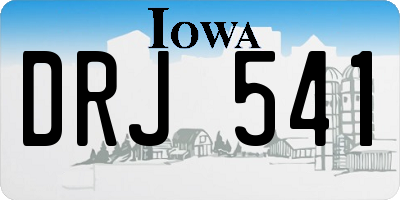 IA license plate DRJ541