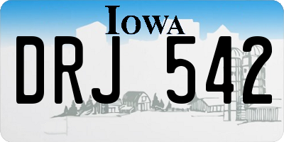 IA license plate DRJ542