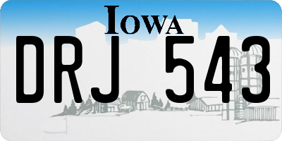 IA license plate DRJ543