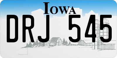 IA license plate DRJ545