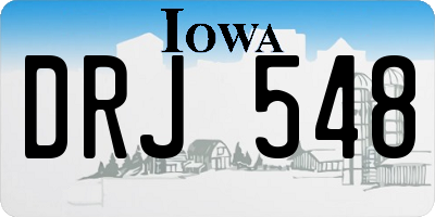 IA license plate DRJ548