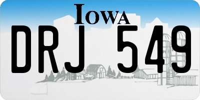 IA license plate DRJ549