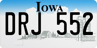 IA license plate DRJ552