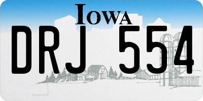 IA license plate DRJ554