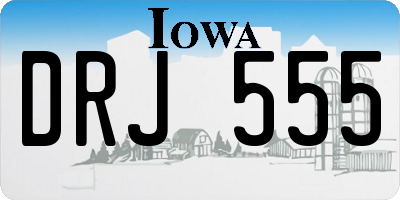 IA license plate DRJ555