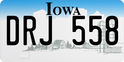 IA license plate DRJ558