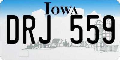 IA license plate DRJ559